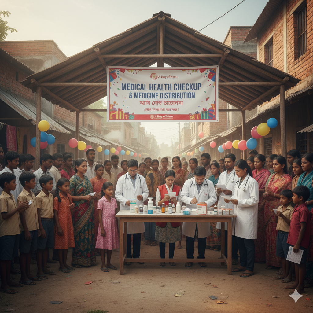 Medical Health Checkup Campaign and Distribute Medicine