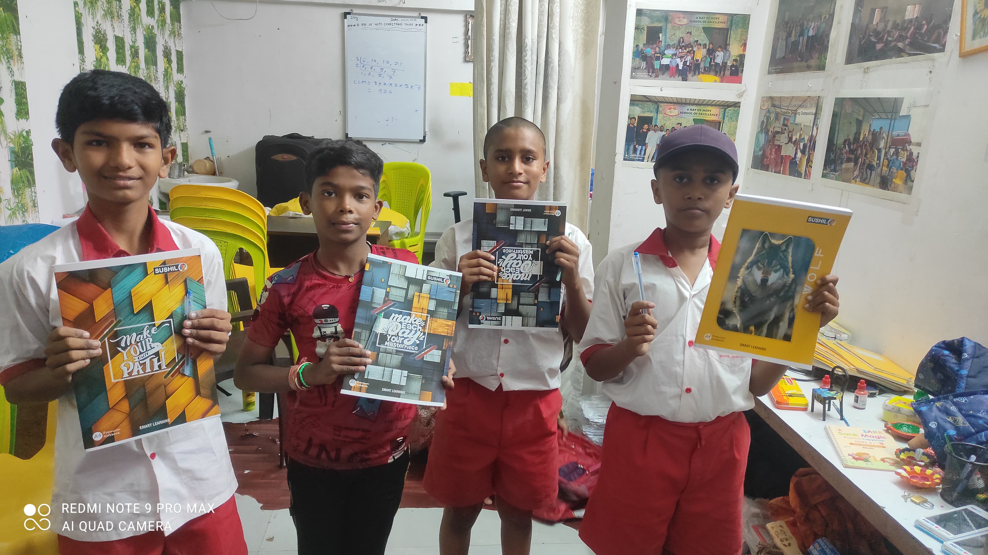 Students learning in a classroom